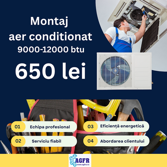 Montaj aer conditionat 9000-12000 BTU